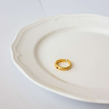 Δαχτυλίδι shiny disk επίχρυσο