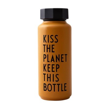 Θερμός μπουκάλι από ανοξείδωτο ατσάλι "Kiss the planet, keep this bottle" 500ml