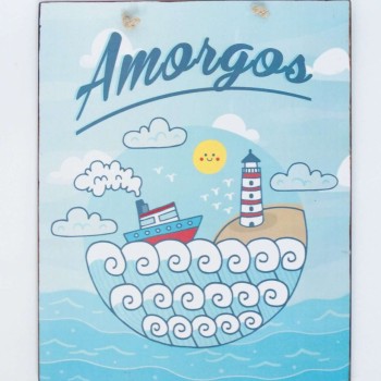 Πινακίδα "Amorgos" καράβι