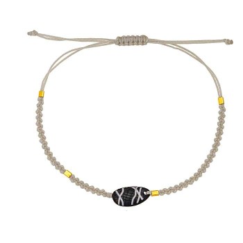 Βραχιόλι με βότσαλο μαύρο