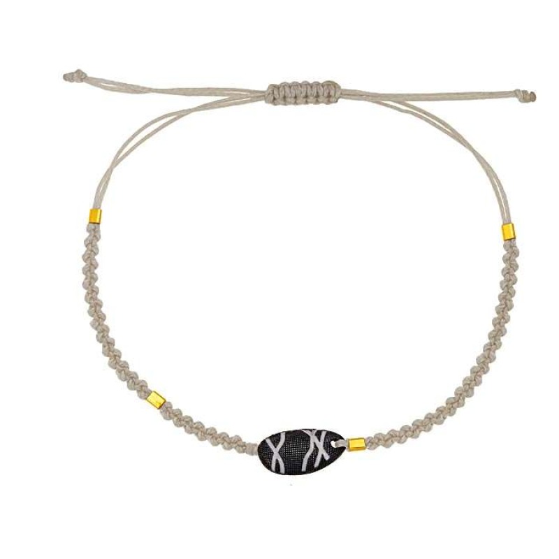 Βραχιόλι με βότσαλο μαύρο