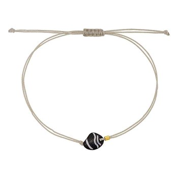 Βραχιόλι με βότσαλο μαύρο