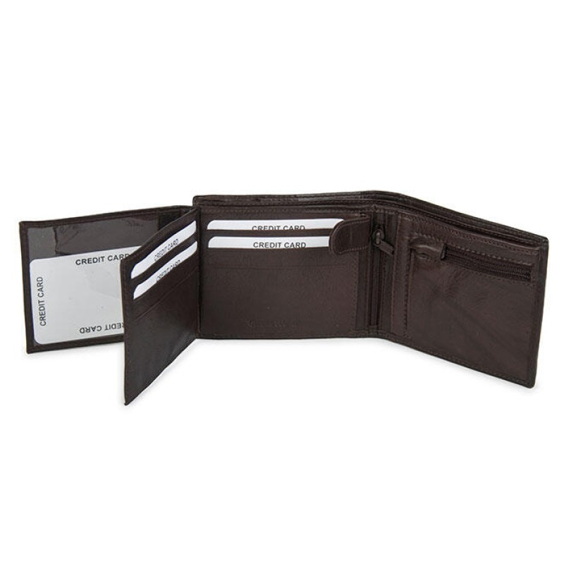 Δερμάτινο πορτοφόλι  Μαύρο CA-8-900