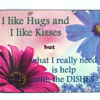Πινακίδα "I like hugs and I like kisses"
