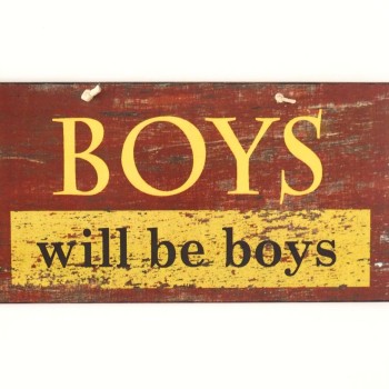 Πινακίδα "Boys will be boys"