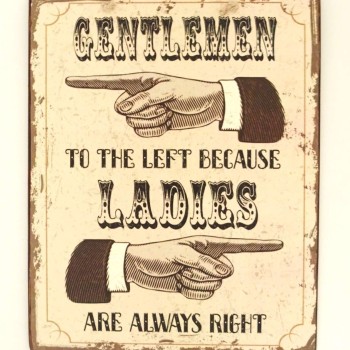 Πινακίδα "Gentlemen To The Left"
