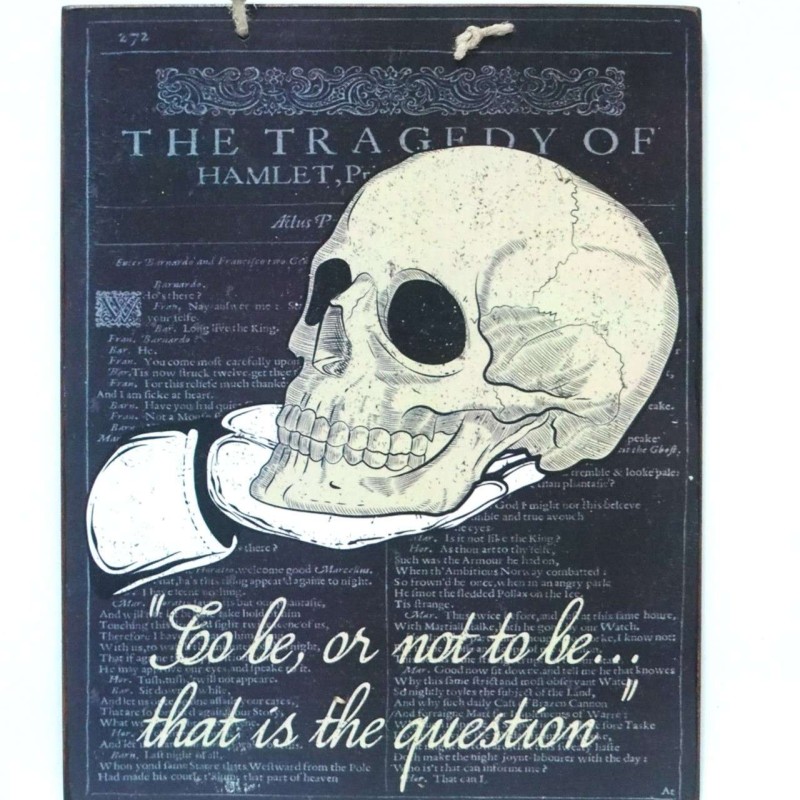 Πινακίδα "To be or not to be"