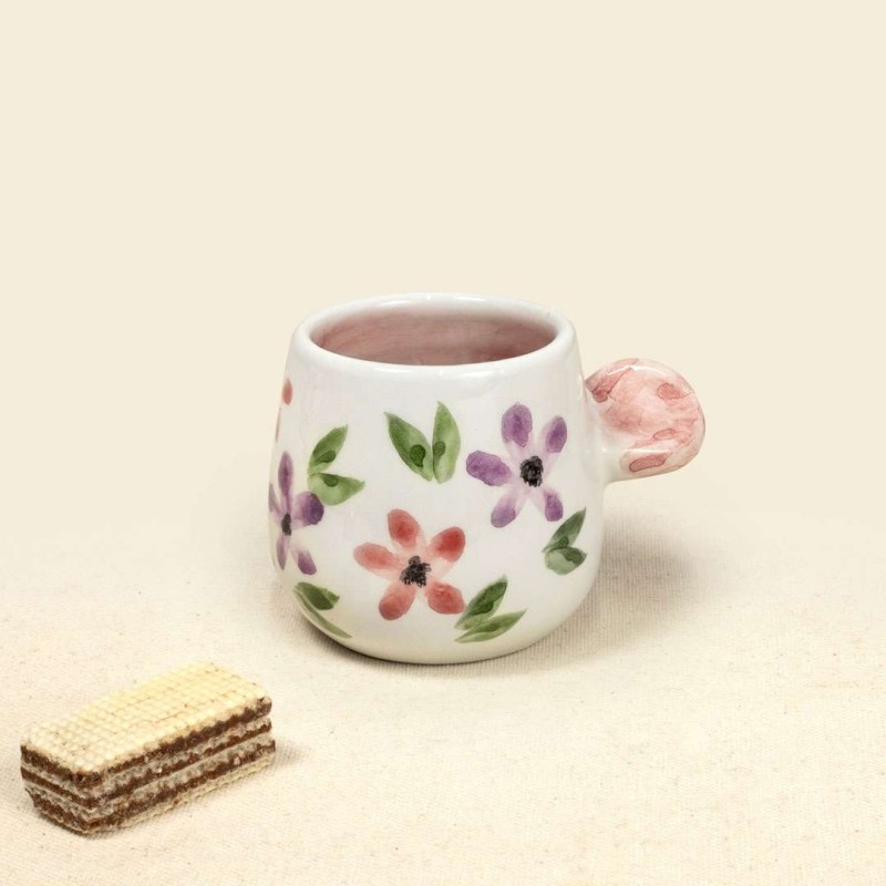 Φλυτζανάκι Ελληνικού με λουλούδια