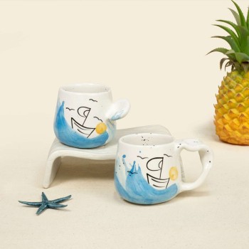 Φλυτζανάκι Ελληνικού με καράβι