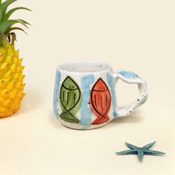 Φλυτζανάκι Ελληνικού με ψάρια