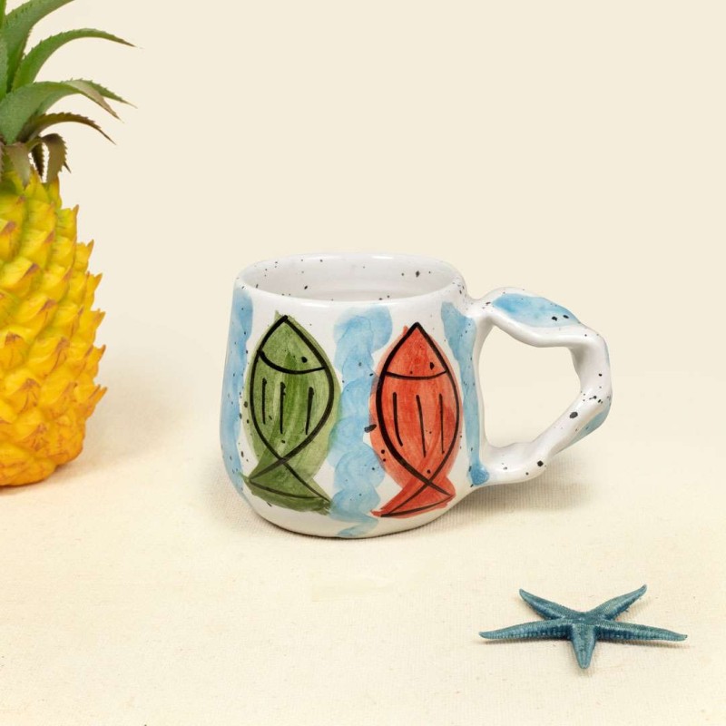 Φλυτζανάκι Ελληνικού με ψάρια