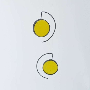 Disc small earrings κίτρινο