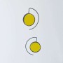 Disc small earrings κίτρινο