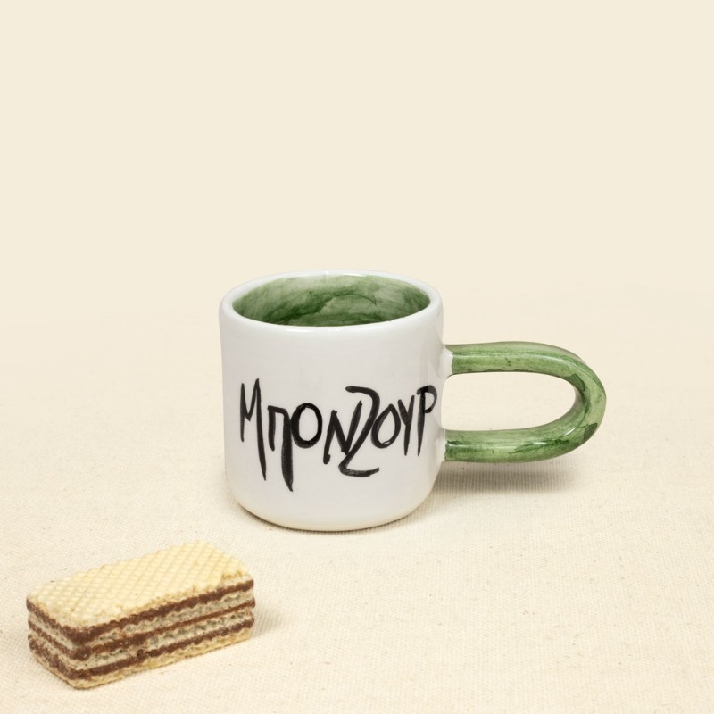 Φλυτζάνι κεραμικό εσπρέσσο "Μπονζούρ"