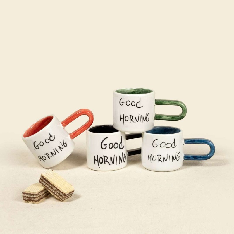 Κούπα εσπρέσσο κεραμική "Good Morning"