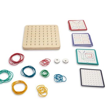 Ξύλινο παιχνίδι: Δημιουργικός πίνακας με λαστιχάκια