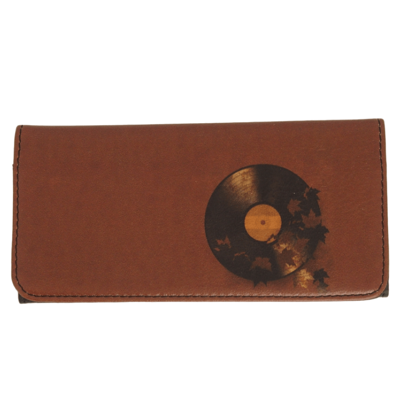 Καπνοθήκη δερματίνη με δίσκο βινυλίου