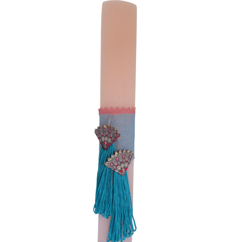 Λαμπάδα με σκουλαρίκια με κρόσια