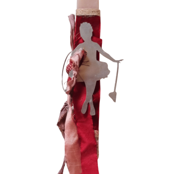 Λαμπάδα με καρφίτσα μπαλαρίνα