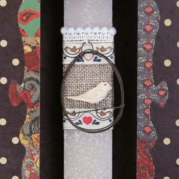 Λαμπάδα Αυγό συρμάτινο - πουλάκι