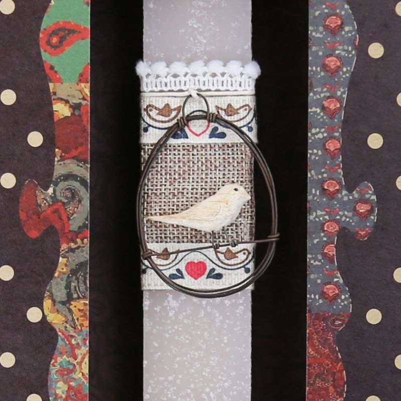 Λαμπάδα Αυγό συρμάτινο - πουλάκι