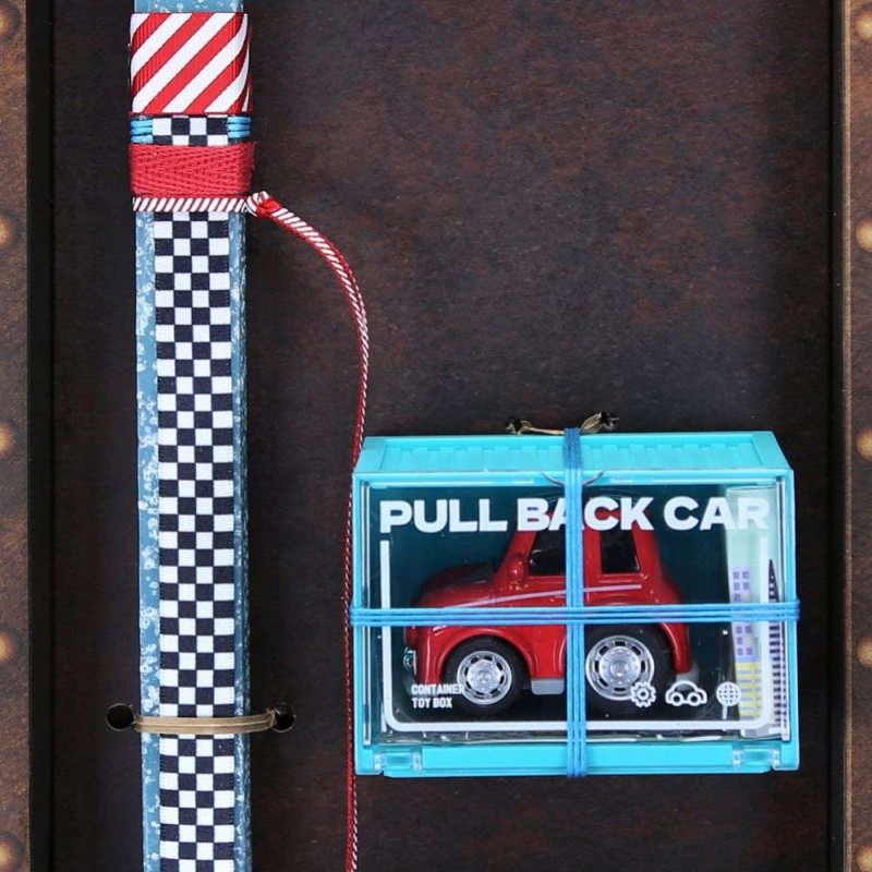 Λαμπάδα Αυτοκινητάκι pull back - Μίνι Κούπερ