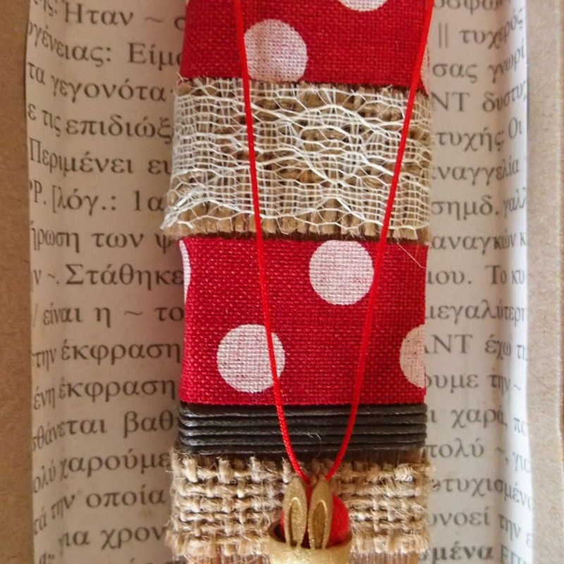 Λαμπάδα με κολιέ λαγουδάκι