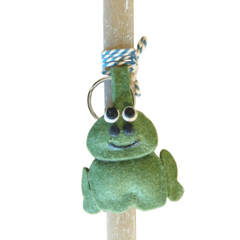 Λαμπάδα με μπρελόκ βάτραχο