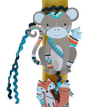 Λαμπάδα με ζωάκια του δάσους