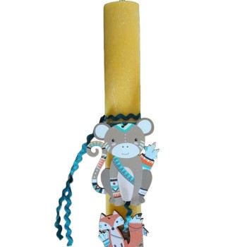 Λαμπάδα με ζωάκια του δάσους