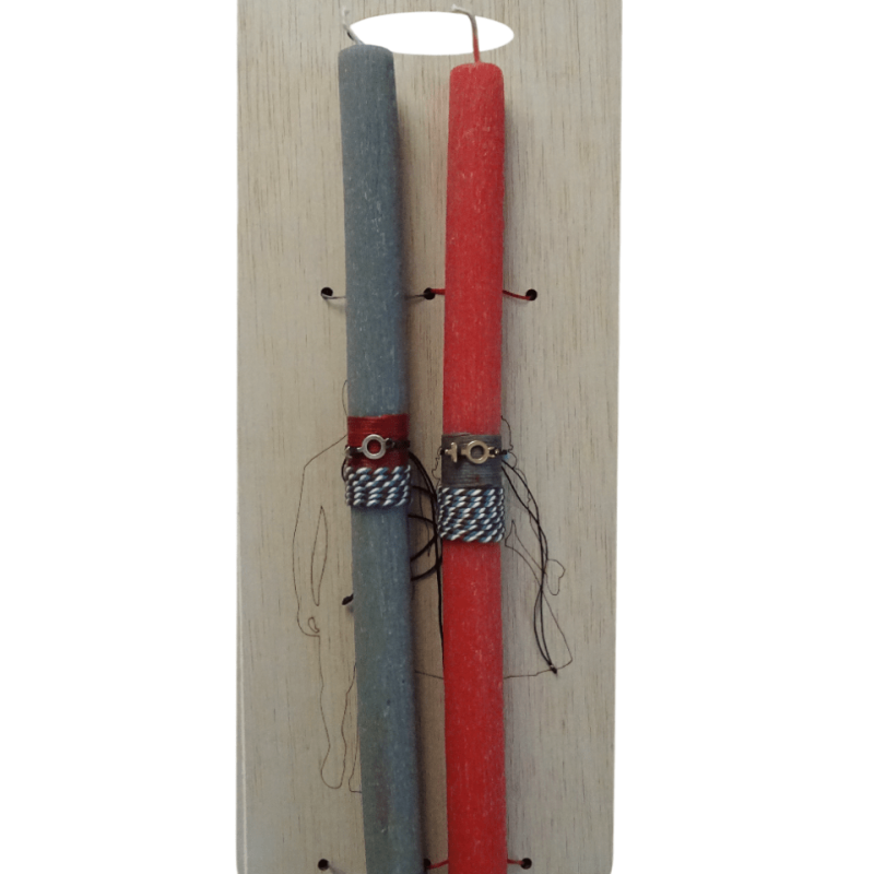 Σετ λαμπάδες για ζευγάρι με βραχιόλια ♂-♀