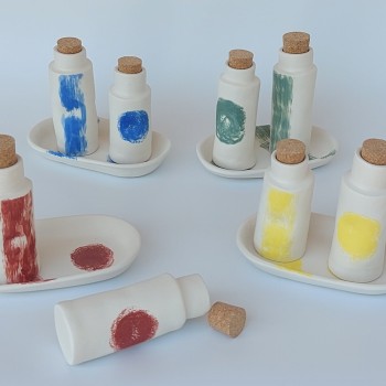 Σετ μπουκάλια με πιατάκι