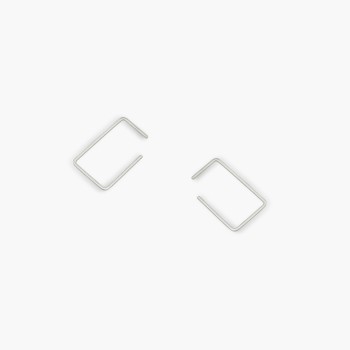 Μικρά σκουλαρίκια ανοιχτά παραλληλόγραμμα