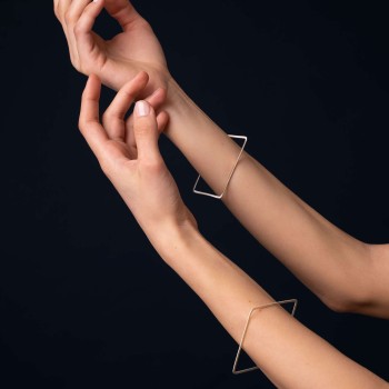 Τετράγωνο βραχιόλι ασημένιο