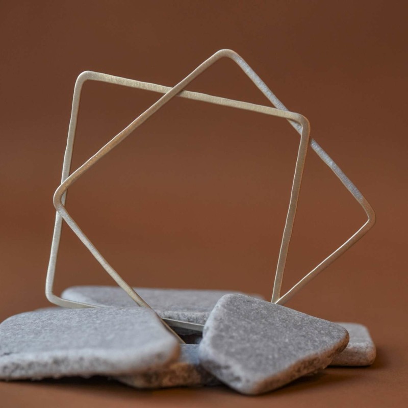 Τετράγωνο βραχιόλι ασημένιο