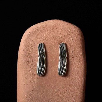 Σκουλαρίκια Zebra ορθογώνια