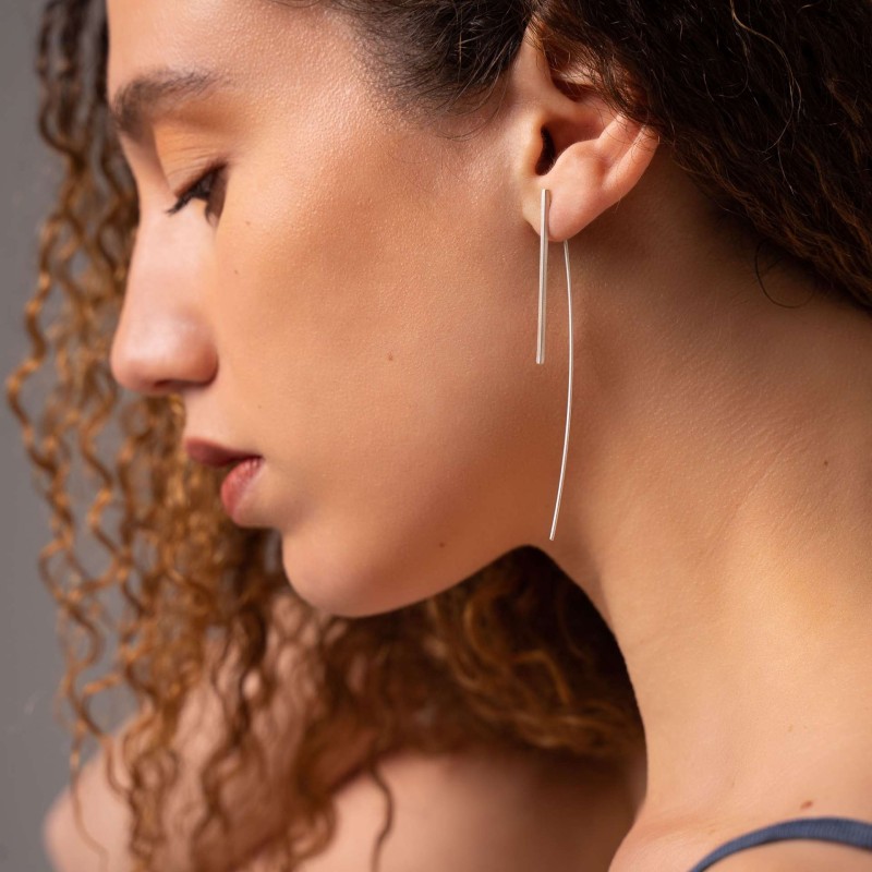 Σκουλαρίκια γραμμικά threaders