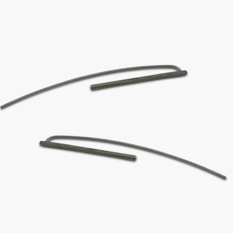 Σκουλαρίκια γραμμικά threaders επιπλατινωμένα