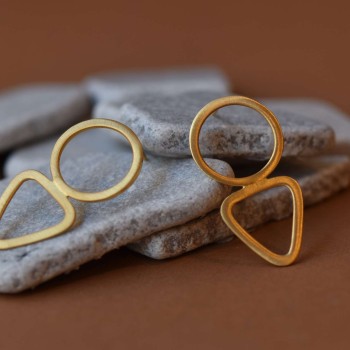 Σκουλαρίκια κύκλος τρίγωνο