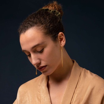 Κρεμαστά σκουλαρίκια επίχρυσα