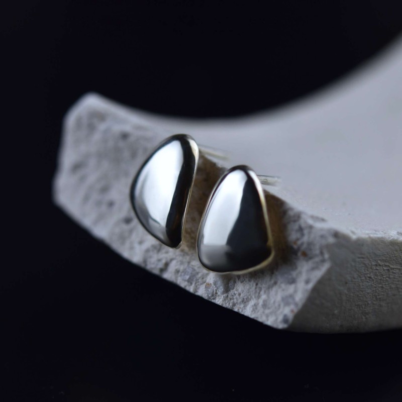 Σκουλαρίκια γυαλιστερά  πέταλα