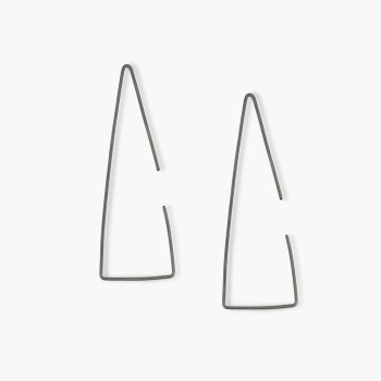 Σκουλαρίκια ανοιχτά τρίγωνα threaders επιπλατινωμένα