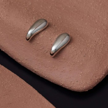 Σκουλαρίκια κυρτό πέταλο