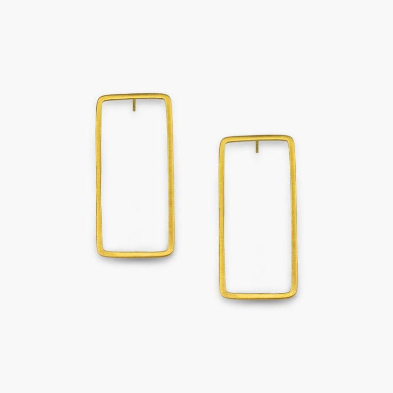 Μεγάλα ορθογώνια σκουλαρίκια