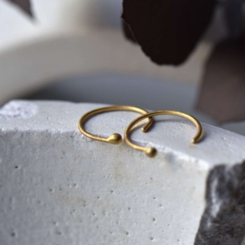 Σκουλαρίκια μικρά πέταλα επίχρυσα