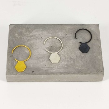 Mini single earrings εξάγωνο