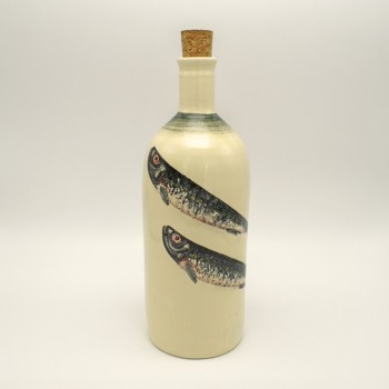 Μπουκάλι κεραμικό με σαρδέλα