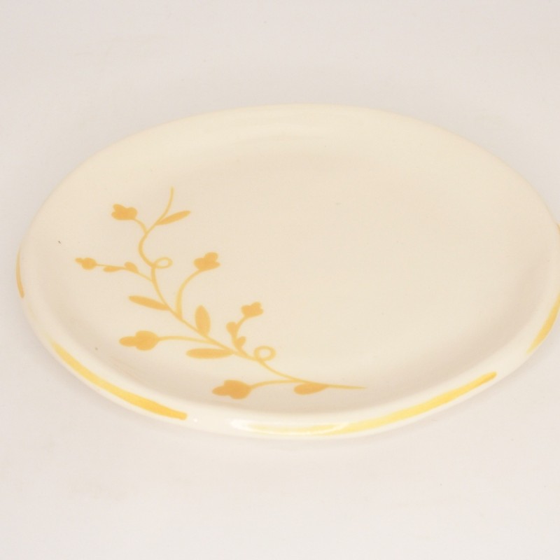 Πιάτo κεραμικό με κίτρινα λουλούδια