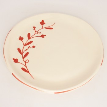 Πιάτo κεραμικό με μπλε λουλούδια