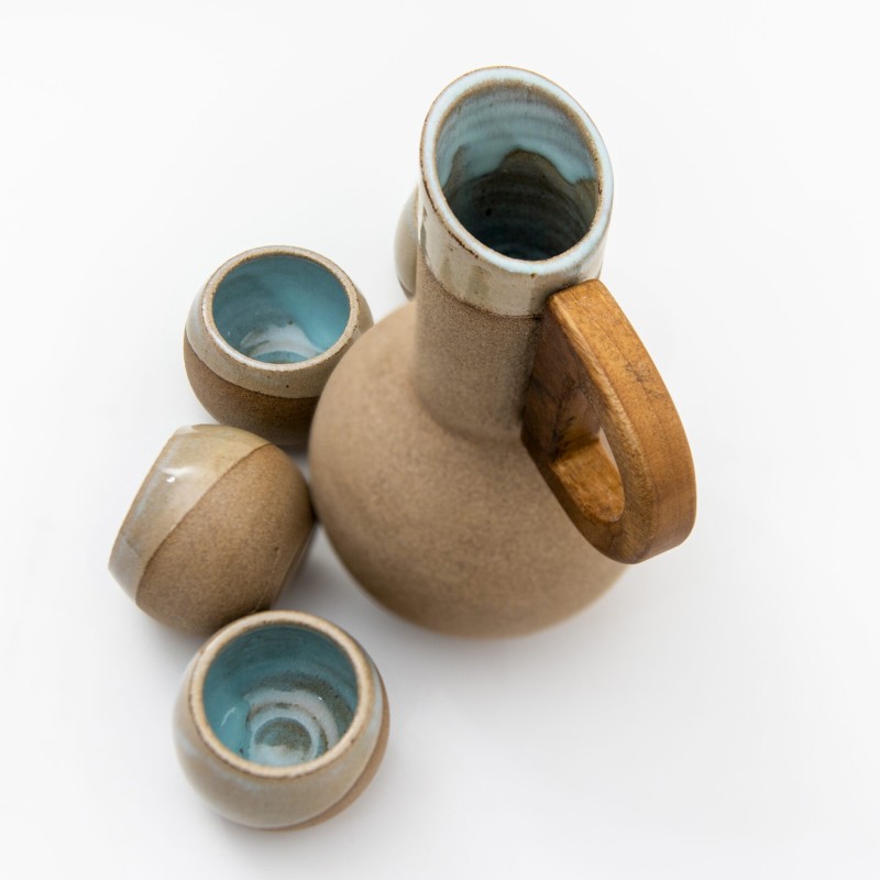 Σετ κεραμική κανάτα με ποτήρια